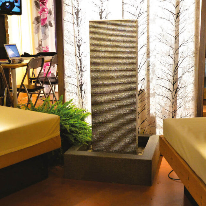 Cascata Artificiale Roccia da Giardino 260x120 cm in Vetroresina con Pompa