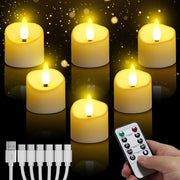 Led candele ricaricabili con telecomando – 6 candele senza fiamma per interni e esterni – Ideali per matrimoni, feste e decorazioni di casa