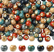 180 pezzi di perline di porcellana lucidata in 6 colori per creare gioielli