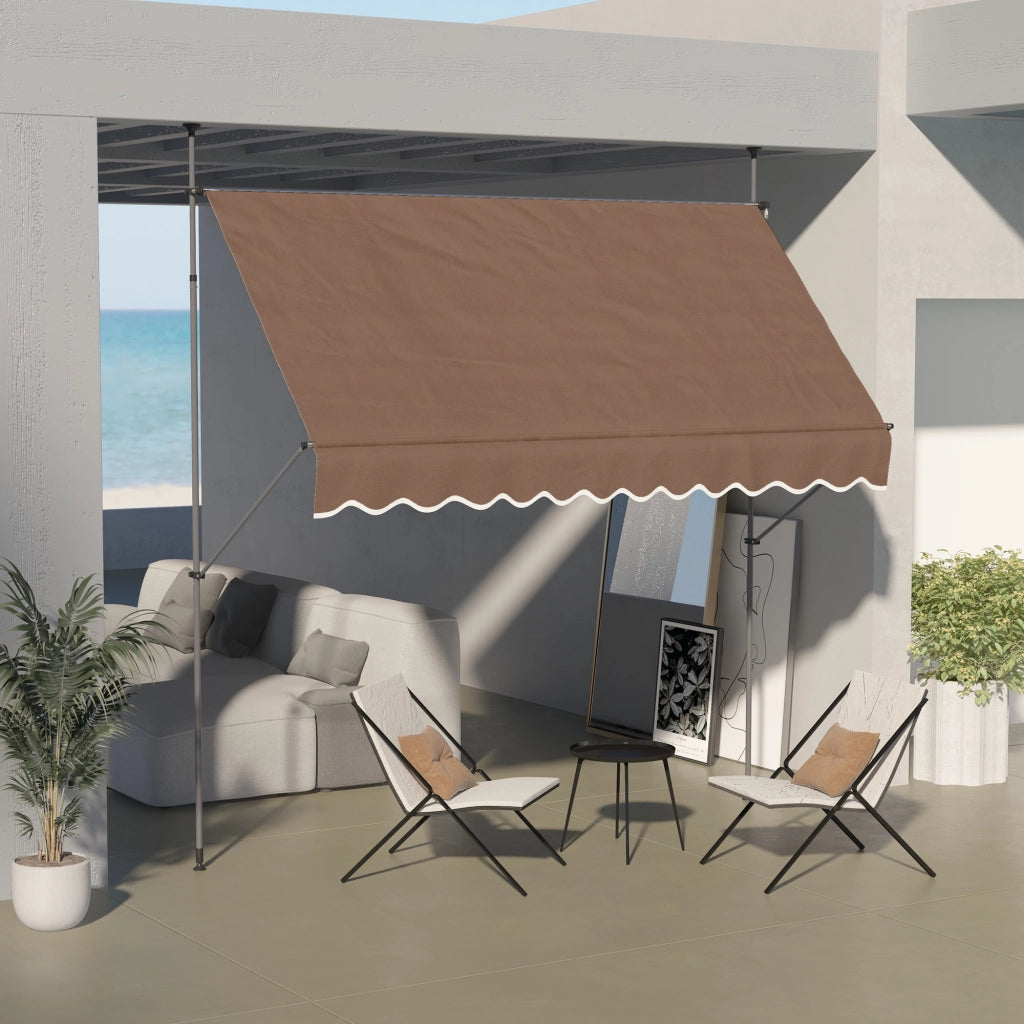 Tenda da Sole Retrattile con Manovella ¨C Xylo ¨C 300x120x210-300 cm Regolabile Impermeabile Marrone