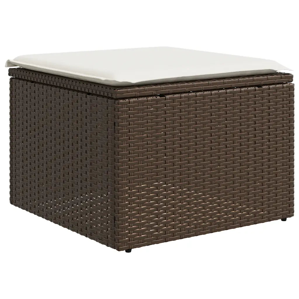 Divano da esterno-Set Divano da Giardino 6 pz con Cuscini Marrone in Polyrattan 287598