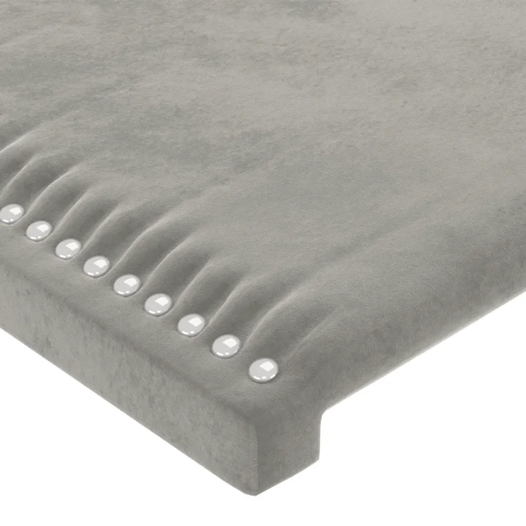 Testiera Grigio Chiaro 144x5x118/128 cm Velluto 3116240
