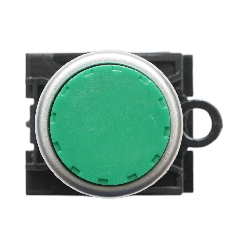 Pulsante convesso con ritorno 1NO+1NC verde, 10A/600V AC, 1A/250V DC LA42 Breckner Germany
