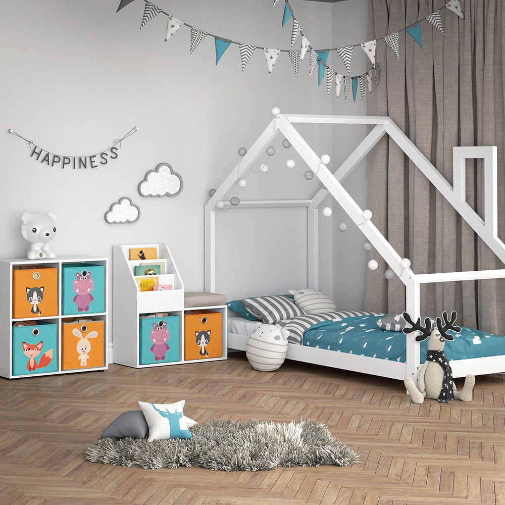 Vicco Libreria bambini Bianco 72 x 79 cm Mini, con 2 cassette pieghevoli opt.1