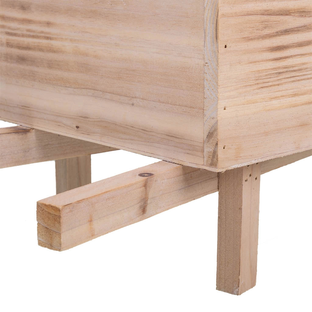 Carrello portafiori in legno marrone 48x19,1x22,4h
