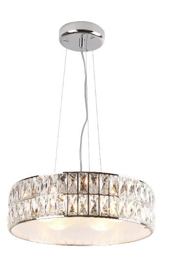 Sospensione Diamante Maxlight cromo cristallo tonda Ø38 5xG9