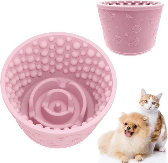 Anti-schrokbak per piccoli cani - Bocchetta per cibo in forma di tonno - Facile da pulire - Prevenzione di problemi di stomaco - Adatto per cani fino a 100° - Resiste al lavastoviglie - Rosso/blu