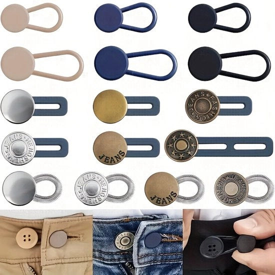 16 pezzi di allungamento a cucitura - allargatore di pantaloni - allargatore di jeans - senza cucire - allargatore di pantaloni a cucitura - allargatori di jeans e pantaloni