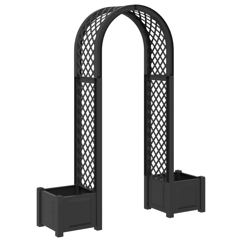 Arco di Rose con Vaso Antracite 168,5 x 43 x 207 cm PP CFW6487852