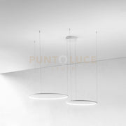 ERIKA S/2D LAMPADARIO SOSPESO A LED BIANCO 3000K 3700LM 80W(35W+45W) DIMMERABILE 2 LUCI