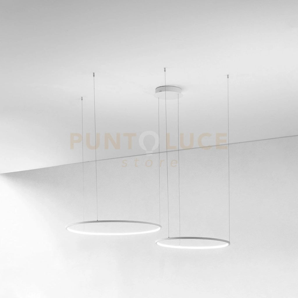 ERIKA S/2D LAMPADARIO SOSPESO A LED BIANCO 3000K 3700LM 80W(35W+45W) DIMMERABILE 2 LUCI