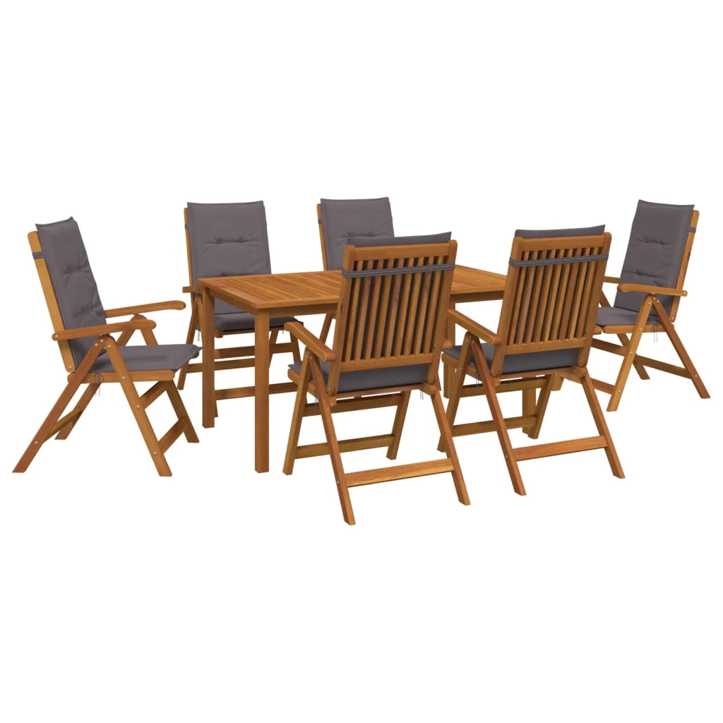 Set da pranzo da giardino 7 pezzi Naturale 3434579