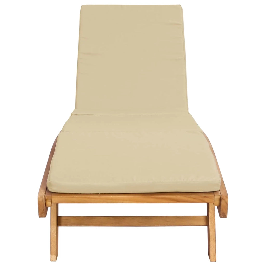 Lettino da sole Marrone e Beige Poliestere