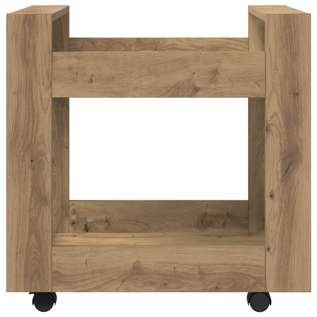 Carrello da Scrivania Rovere artigianale 60 x 45 x 60 cm
