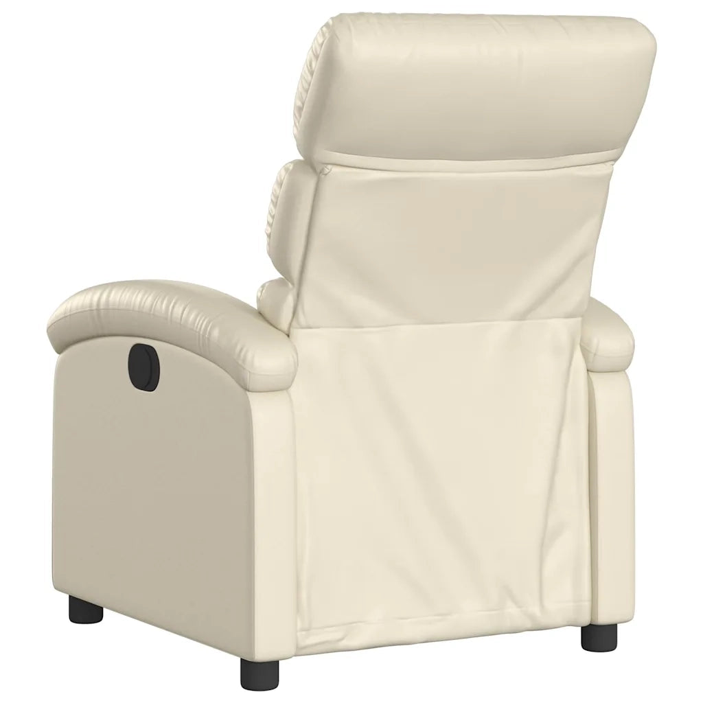 Divano Sedia-Poltrona Reclinabile Elettrica Crema in Similpelle 893617