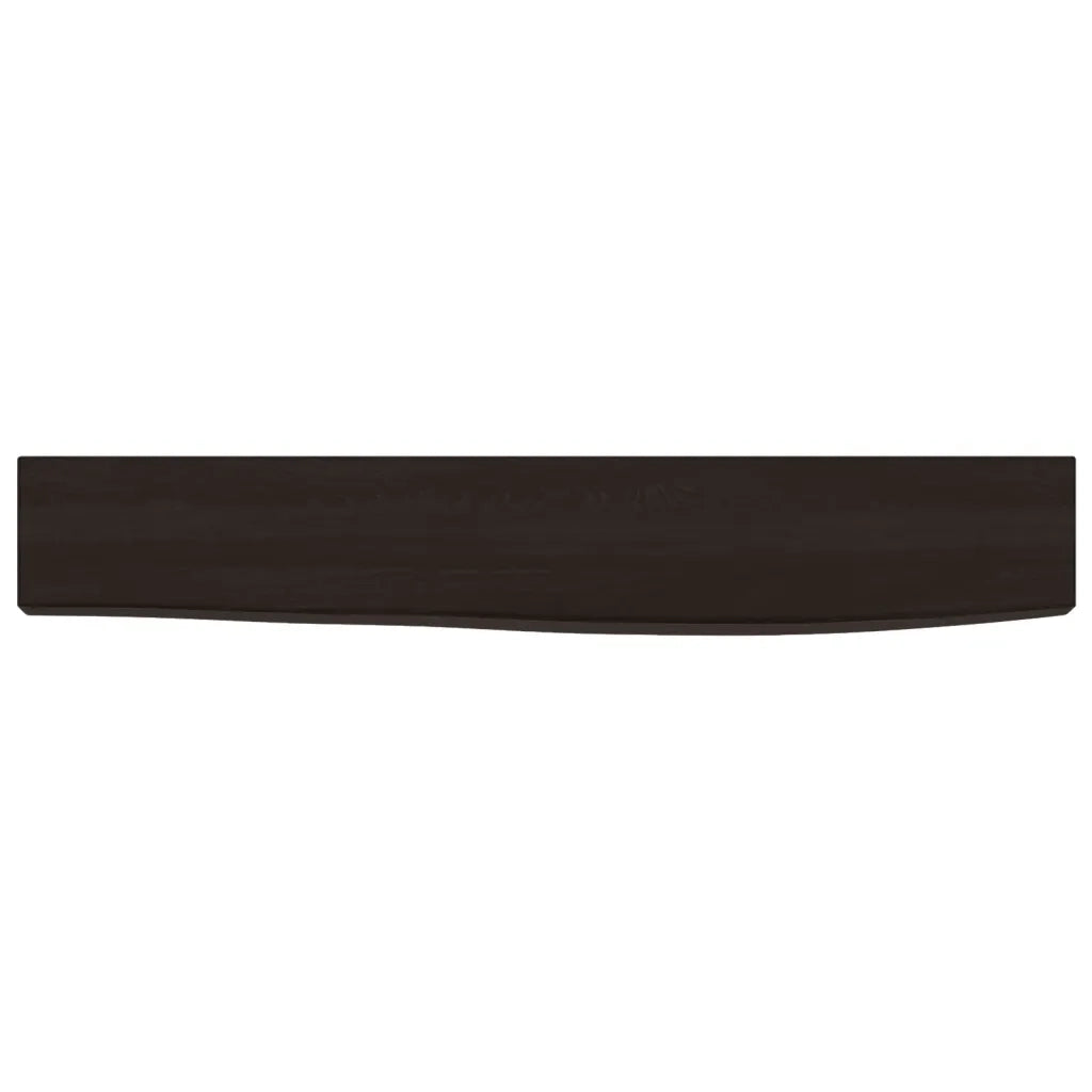 Ripiano Muro Marrone Scuro 60x10x4 cm Massello Rovere Trattato 363759