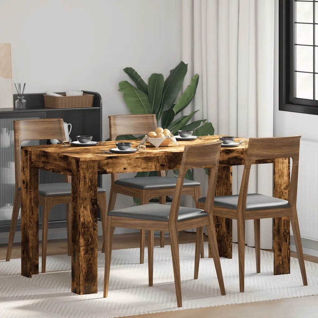 Tavolo da Pranzo Rovere Fumo 140x74,5x76 cm Legno Multistrato
