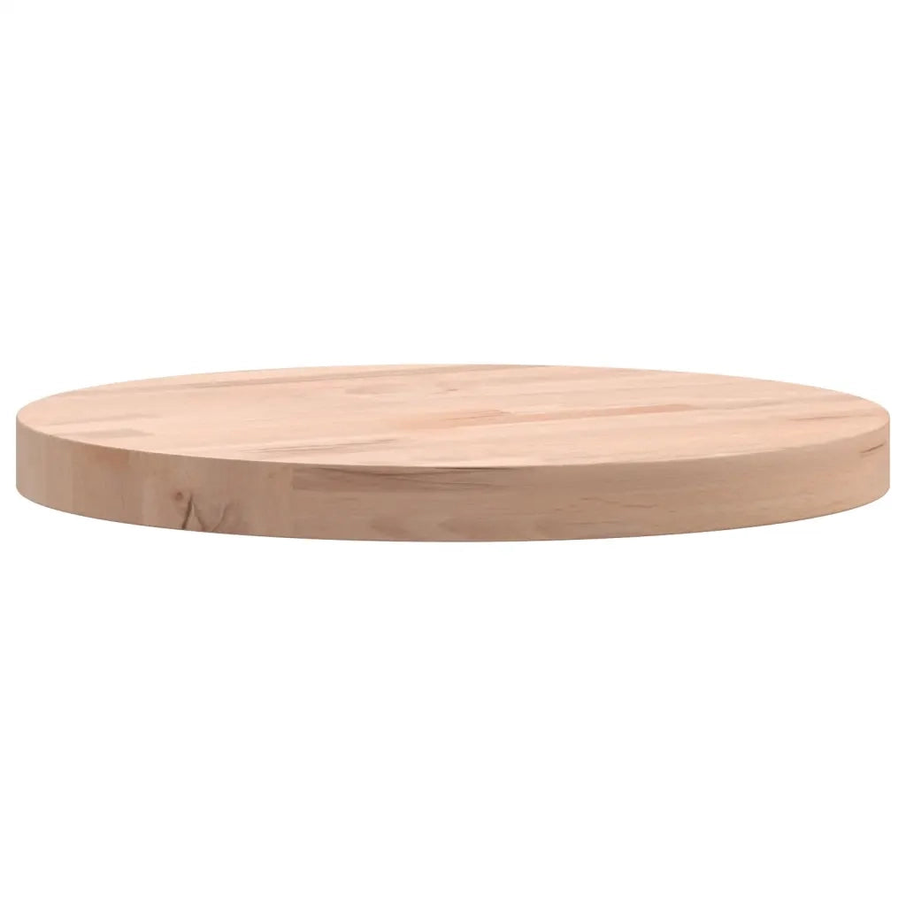 Piano per Tavolo | Superficie Tavolo | Piano Scrivania ?30x2,5 cm Rotondo in Legno Massello di Faggio