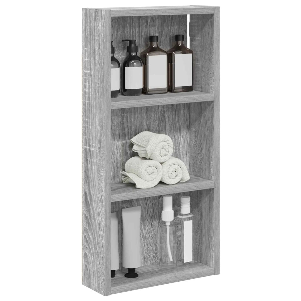 Armadio da bagno a muro Sonoma grigia 30 x 10 x 60,5 cm 889324