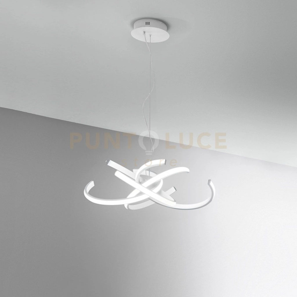 CINZIA S - LAMPADARIO A SOSPENSIONE BIANCO 3000K 2300lm 46W DIMMERABILE