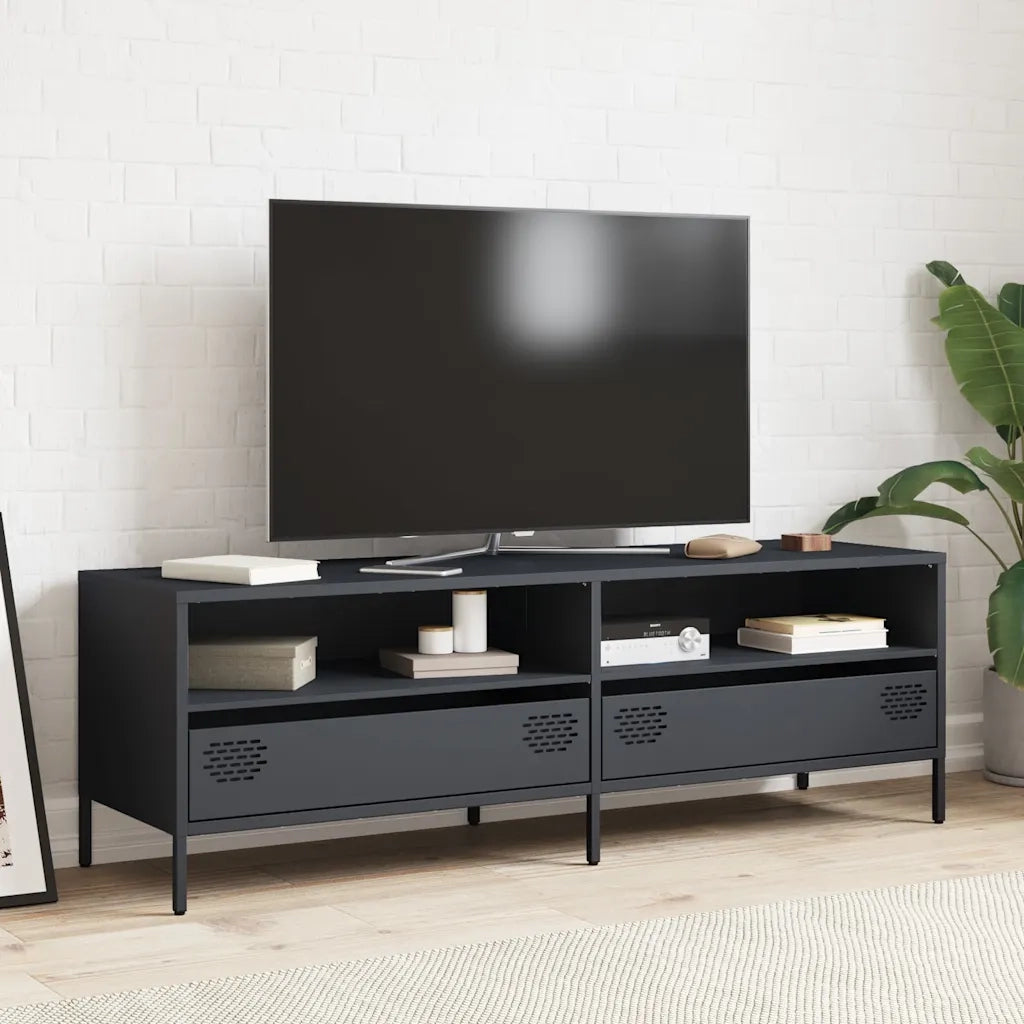 Mobile TV Antracite 135x39x43,5 cm Acciaio Laminato a Freddo 851336