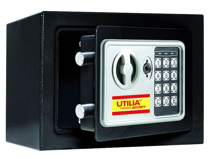 Cassaforte elettronica Utilia Security con combinatore e chiave ? 230x170x170 mm