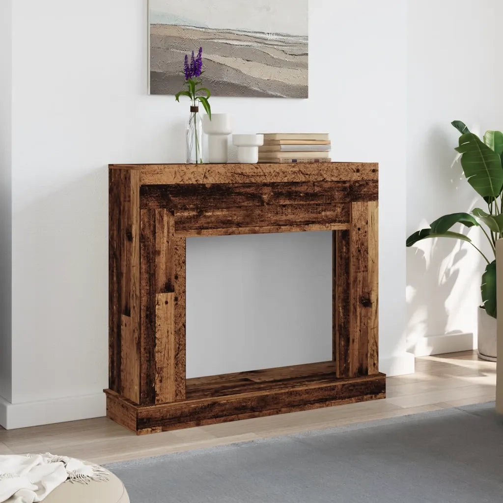 vidaXL Cornice per Camino Legno Antico 100x30x87,5 cm in Truciolato