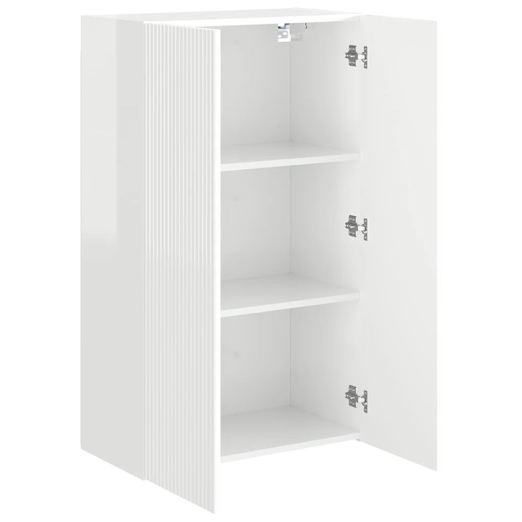 Mobile TV da parete Bianco Lucido 59,5 x 31 x 100 cm