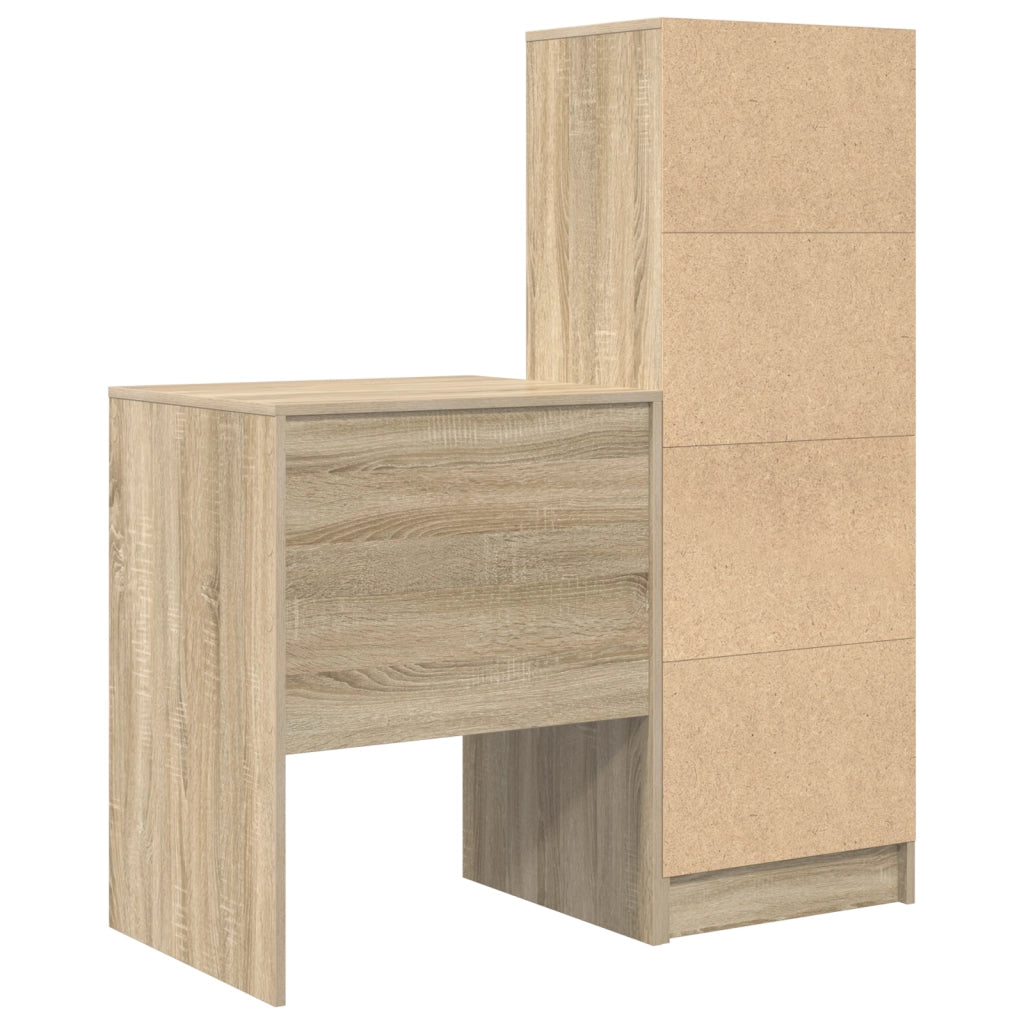 Scrivania con Stoccaggio Rovere Sonoma Legno Ingegnerizzato