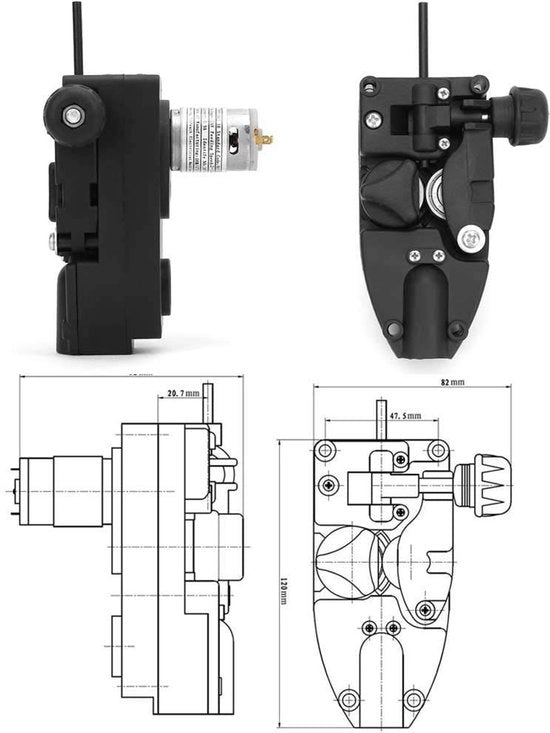 Impastatrice filo per saldatura - Macchina per alimentazione filo saldatura - 24V - 10W - Velocità alimentazione filo 1,5-12m/min - Adatto per fili di diametro 0,6-1mm -...