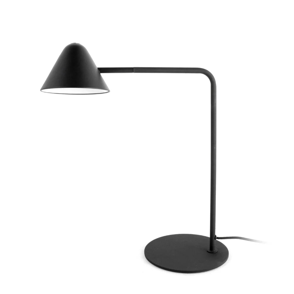Lampada da tavolo LED Ambar con base in marmo nero opaco | Duzzle