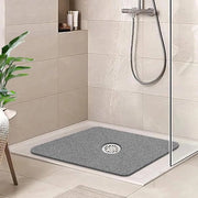 Scopa quadrata in Loofah 60 x 60 cm con superficie antiscivolo in PVC morbido lavabile grigio