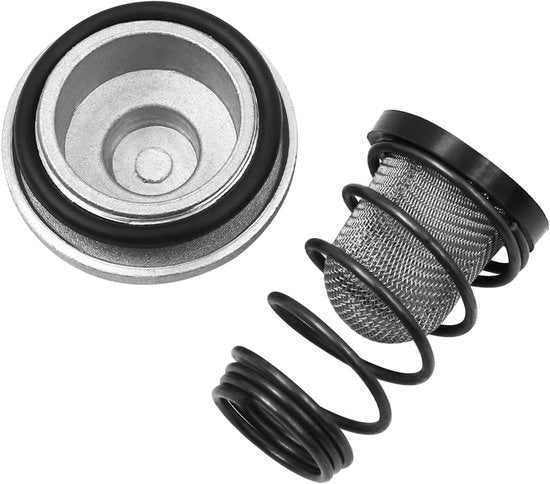 Olio aftapplug per motociclette GY6 50cc-150cc - Incluso O-ring/filtro a pelo - Realizzato con alluminio/rubbero duraturo - Compatibile con Baotian/Znen/Taotao - Garanzia 24 ore - Aftapplug per motociclette