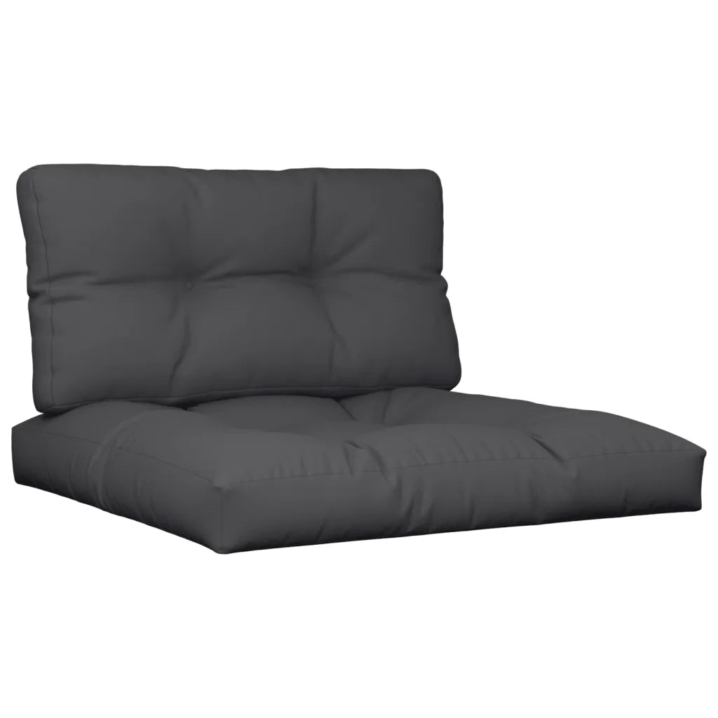 Cuscini per Pallet 2 pz Neri in Tessuto 360696