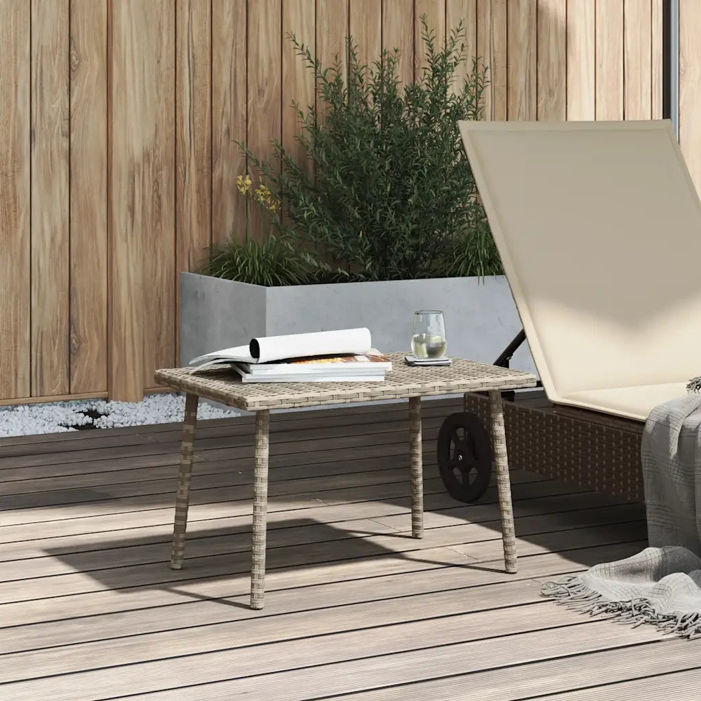 Tavolino da Giardino | Tavolino da esterno Rettangolare Grigio Chiaro 60x40x37 cm