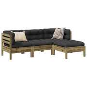 Set Divani da Giardino 4pz con Cuscini Legno Impregnato di Pino 3299383
