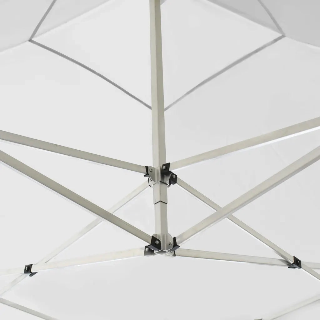 Gazebo Pieghevole con Pareti in Alluminio 3x3 m Bianco 45490
