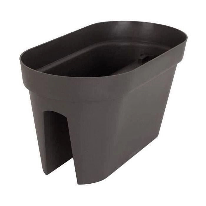 ARTEVASI Jardiniere per balcone Capri - 30 x 60 x H 30 cm - 26,8 L - Grigio antracite