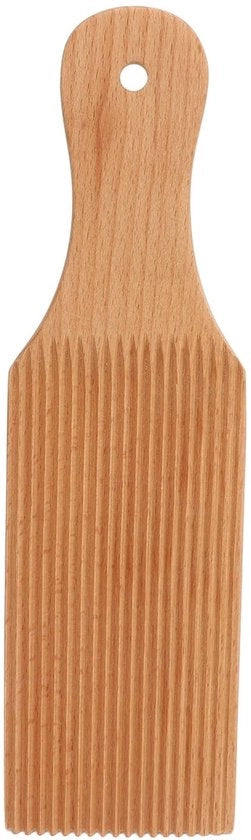 Gnocchi-bord in legno di quercia leggero - Ideale per la preparazione della pasta - Sostenibile e facile da utilizzare - Per la vera cucina italiana - ID: 12345 - Modello: GN01 - Materiale: Quercia - Peso: 0,5 kg - Dimensioni: 30 x 20 x 5 cm