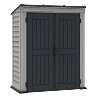 Casetta da Giardino Porta Attrezzi 91x170x202 cm in PVC Grigio/Grigio Scuro