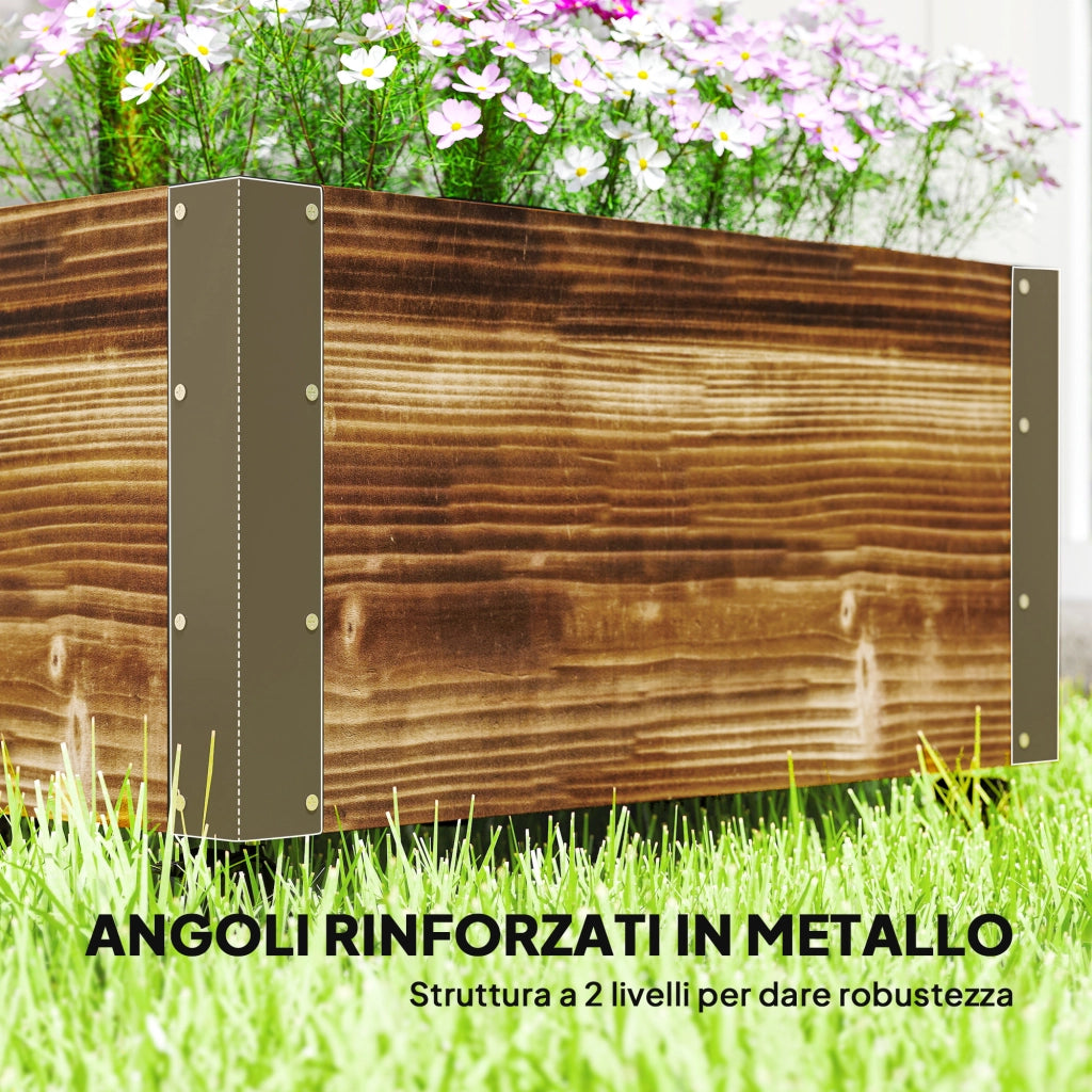Fioriera con Traliccio ¨C Zephmum ¨C Legno Abete 65x31x147 cm Marrone