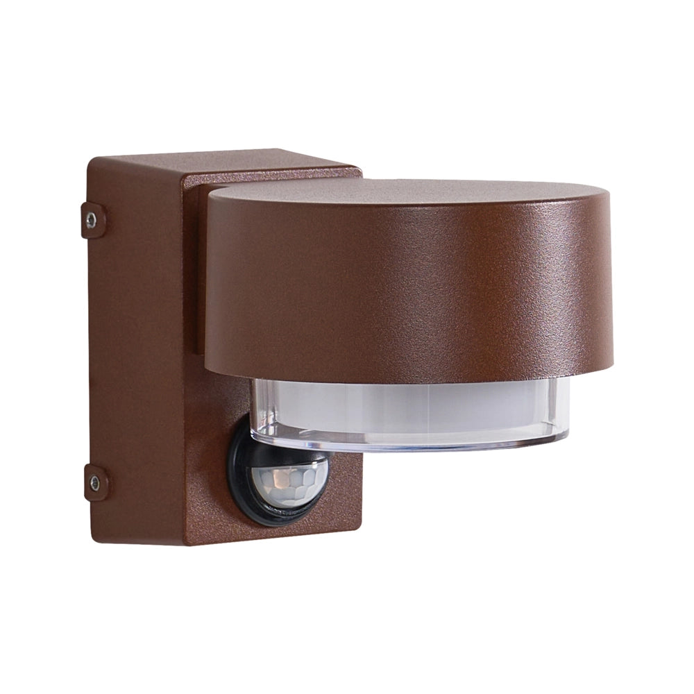 Set di 2 lampade da parete a LED per esterni in alluminio marrone 10 cm dal design moderno
