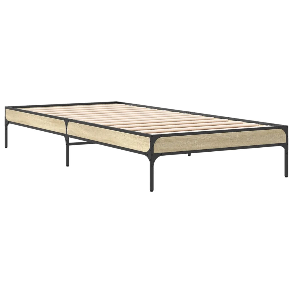 Giroletto Rovere Sonoma 90x200 cm Legno Multistrato e Metallo 845032