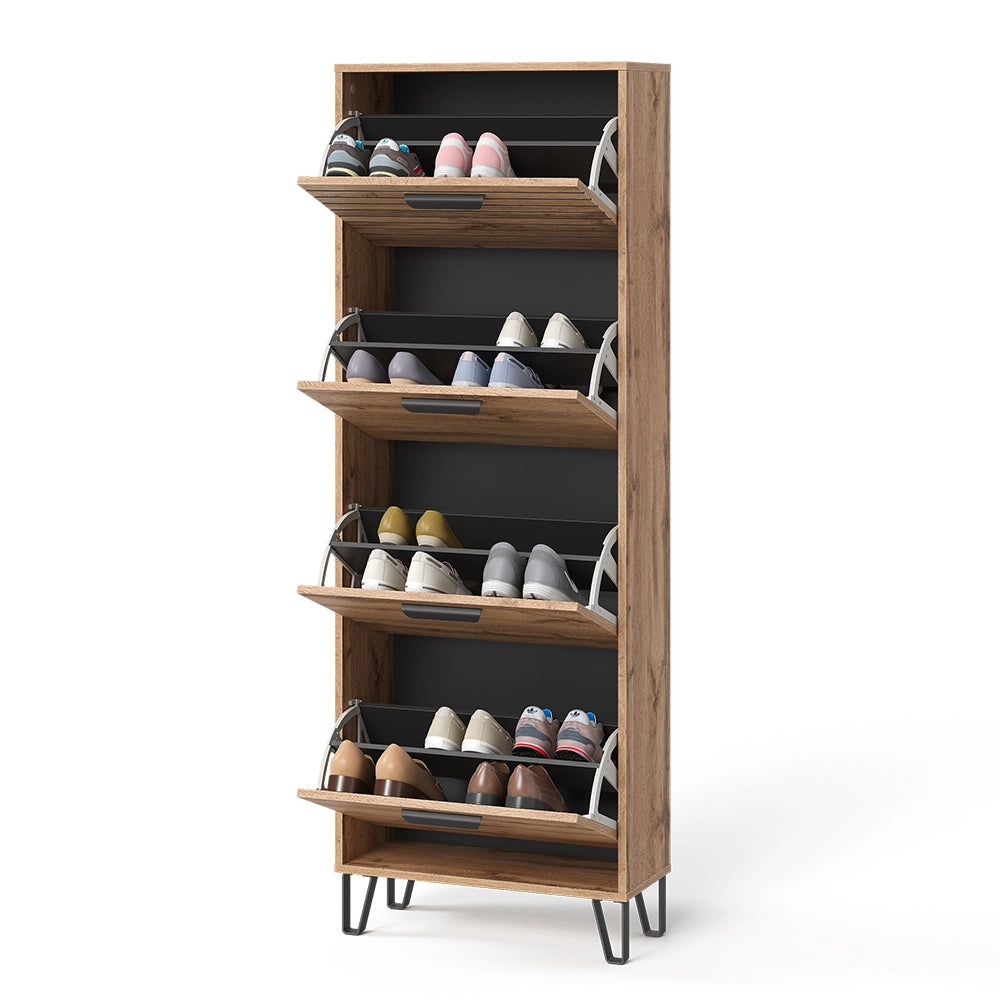 Vicco Scarpiera Quercia Wotan 60 x 168 cm con 4 scomparti