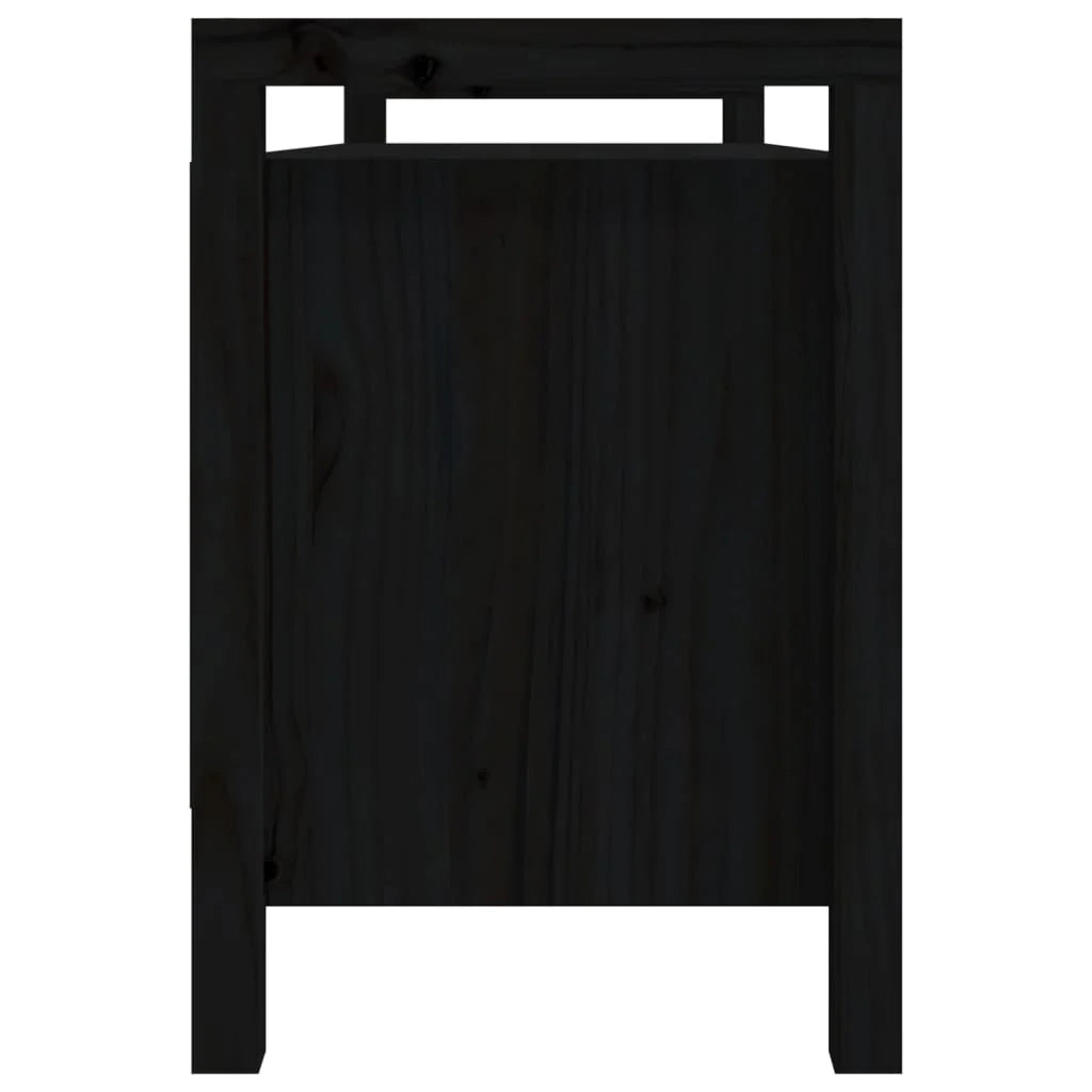 Panca da ingresso 110 x 40 x 60 cm in legno massello di pino nero 02_0010799
