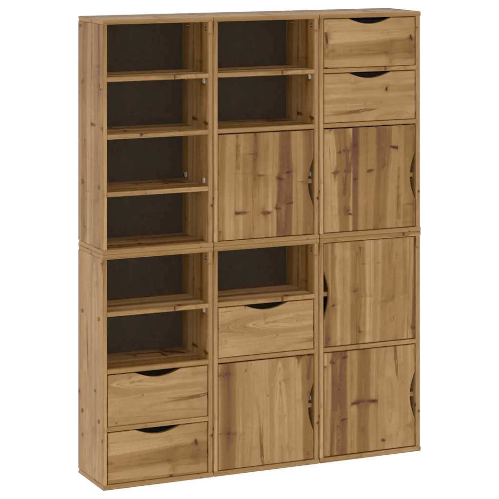 Armadietti Laterali 6 pz ODDA 40x24x79 cm Legno Massello Pino 3365354