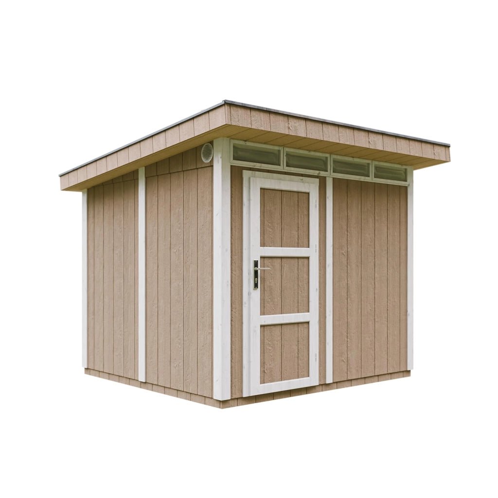 Casetta da Giardino di QUALIT? PREMIUM 5,9m?²-L279xW293cm - TIMBELA M903-TERRA BROWN