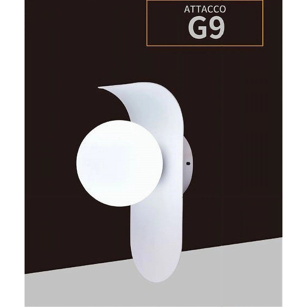 Trade Shop - Applique Da Parete Moderno Lampada Decorativa In Metallo Con Sfera Vetro G9 Aq46 -