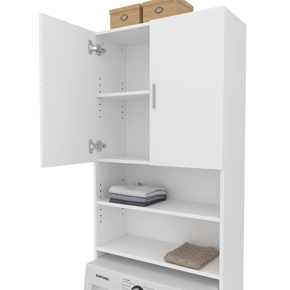 Vicco Mobile lavatrice Bianco 64 x 190 cm con 2 ante corte