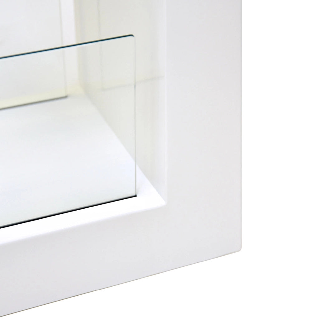 Camino a Bioetanolo da Pavimento 78x58x25 cm Omega Bianco